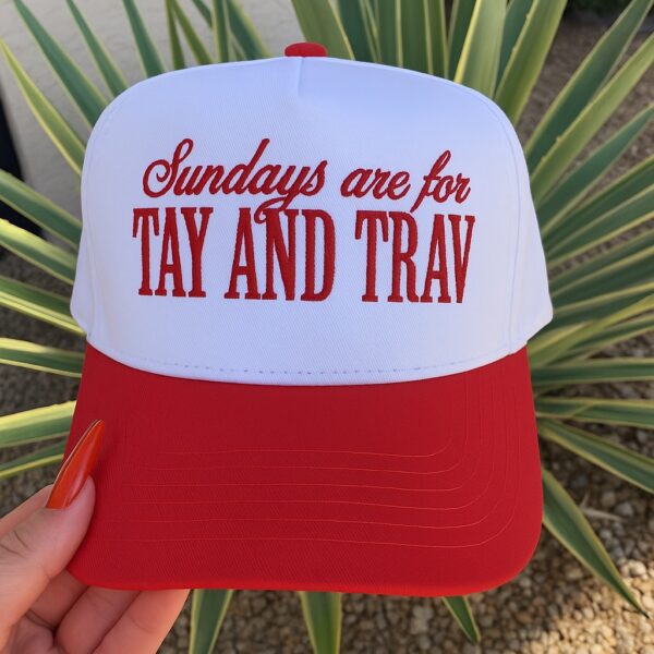 Sundays Are For Tay & Trav Embroidered Hat